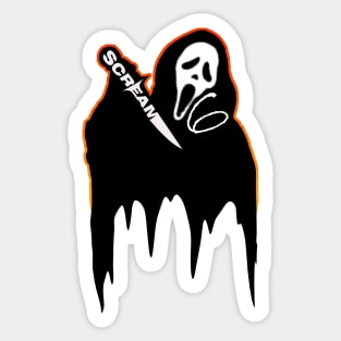 Scream VI  (Scream 6)  scary horror movie graphic design by ironpalette Sticker